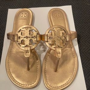 Tory Burch rose gold sandals